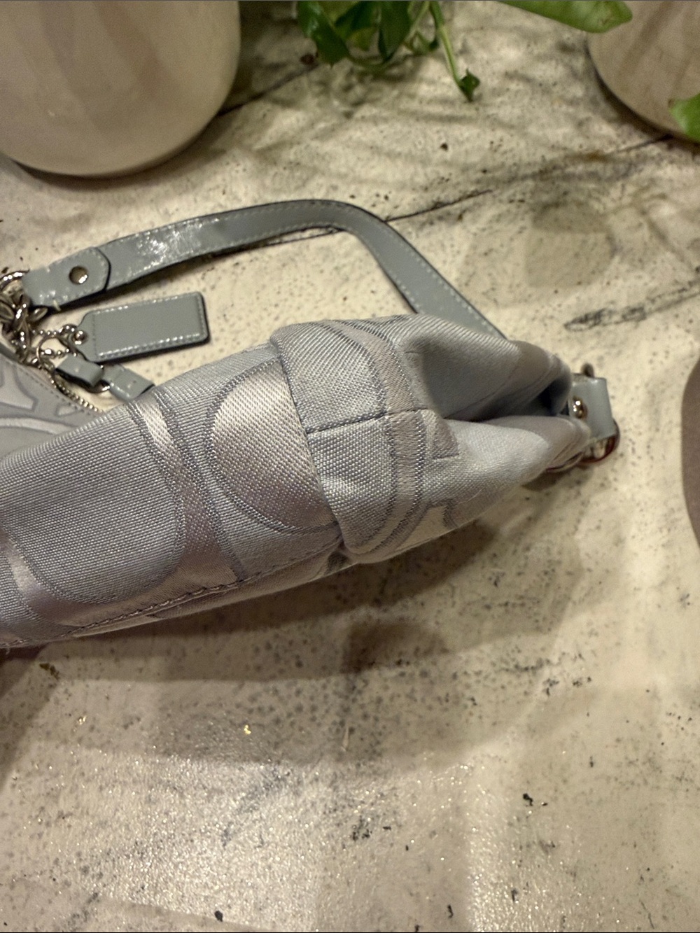Coach 19435 Signature Jacquard Shoulder/Crossbody Bag – Gray/Silver - Picture 5 of 9
